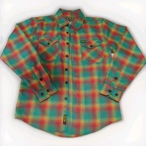 DIXXON Flannel THE SAMSON Mens XS Long Sleeve Button Down Extra Small Half Baked